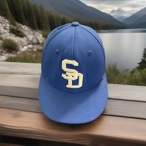 Champro Hat Cap Fitted Mens XS-S Blue Perforated CFIT Embroidered‎ SD Baseball